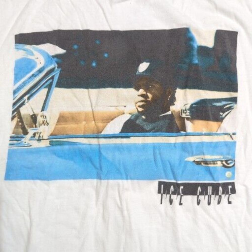 Ice cube NWA hip‎ hop dre eazy e album promo white t shirt size Large pop music